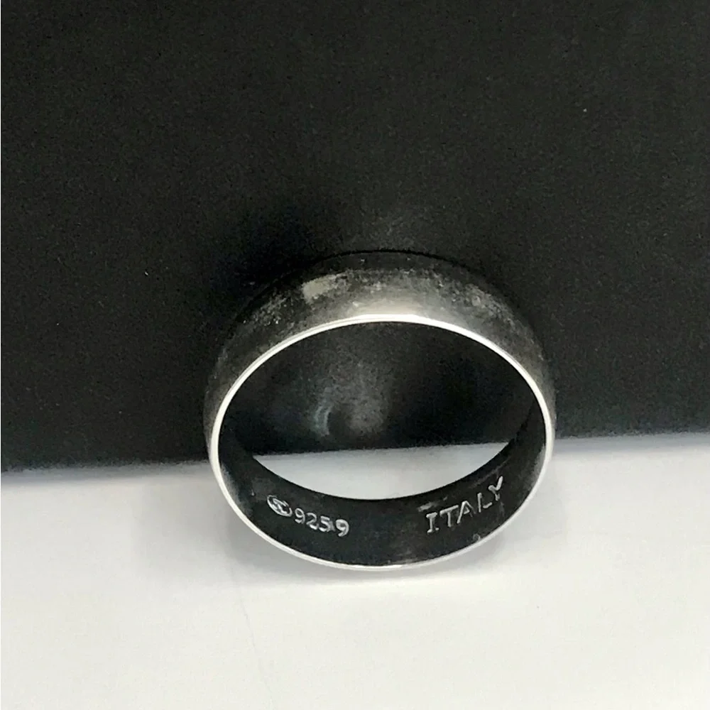 925 Sterling Silver Classic Men's Silver Band Ring Size 9 - Picture 6 of 15